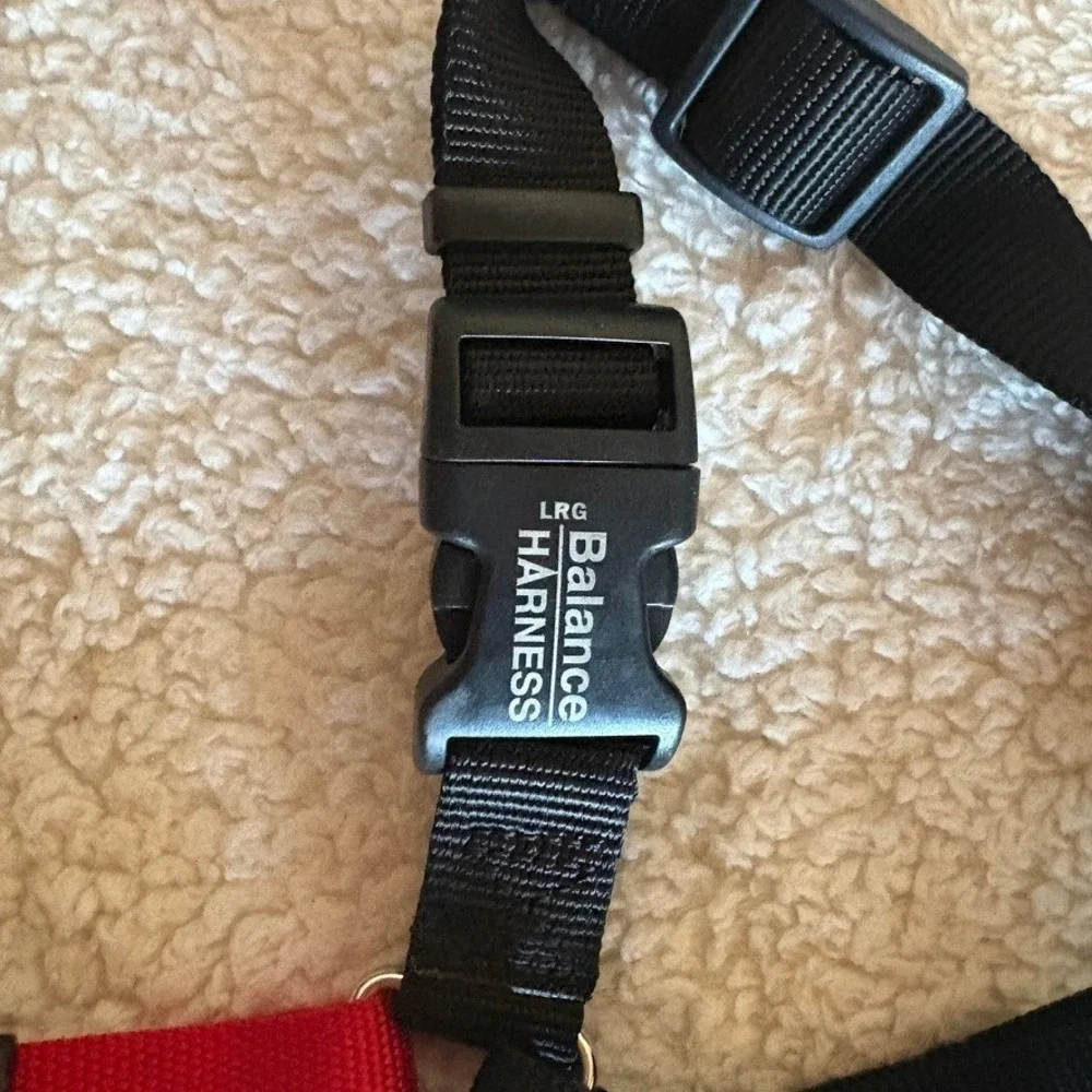 Blue-9 Pet Products Buckle-Neck Balance Dog Harness Red Large 29 to 43.5-in